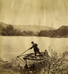 United Kingdom Rydal Water Lake District Old Photo Stereo Pettitt 1870