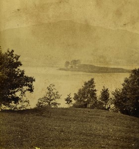 United Kingdom Lake District Grasmere Old Photo Stereo Pettitt 1870