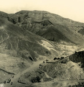 Egypt Luxor Thebes Entry of Valley of the Kings Old NPG Stereoview Photo 1900