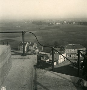 Belgium Waterloo Panorama from Butte au Lion Old NPG Stereoview Photo 1900