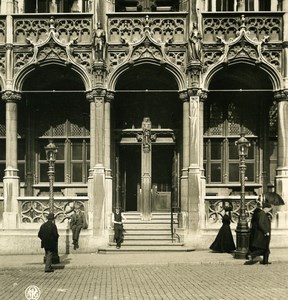 Belgium Brussels Bruxelles King's House Entrance Old NPG Stereoview Photo 1900