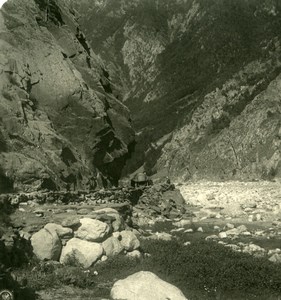 Caucasus Mountain Darial Gorge Дарьяльское ущелье Old Photo Stereoview NPG 1906