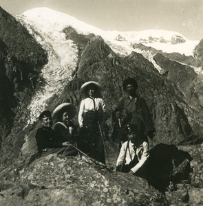 Caucasus Mountain Georgia Dewdorak Glacier Old Photo Stereoview NPG 1906