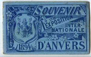 Belgium Antwerp World Fair Leporello Souvenir Album 1894