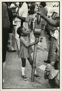 Black Girl & Parking Meter Chris Mackey Photo 1969